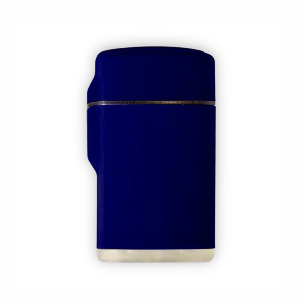 Blaues Feuerzeug mit mattem Finish und edlem Design
